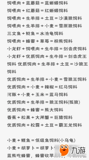 创造与魔法所有坐骑的饲料配方_创造与魔法，全坐骑饲料配方大揭秘