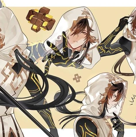 原神简笔画教程钟离_原神简笔画教程，钟离