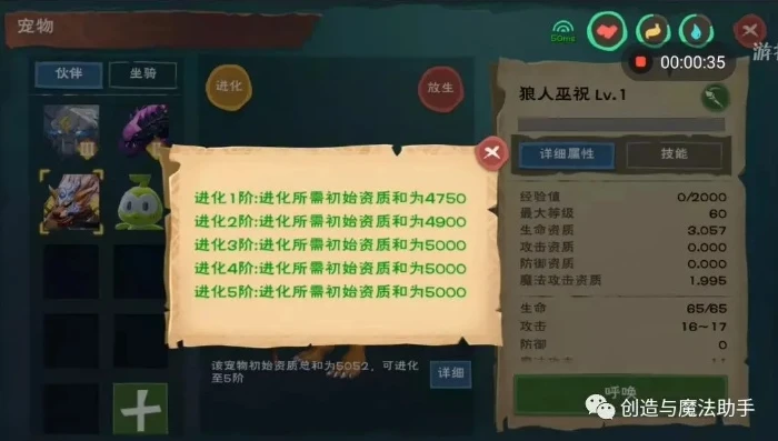 创造与魔法狼人巫祝六阶资质图_创造与魔法狼人巫祝6阶资质全解析，进阶之路与实战价值