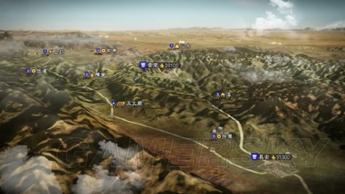 三国志13地图全图超大图_〈三国志13〉地形图，乱世山河的战略全景